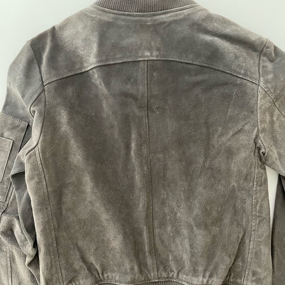 NWT Bagatelle gray leather suede bomber jacket - Picture 10 of 12